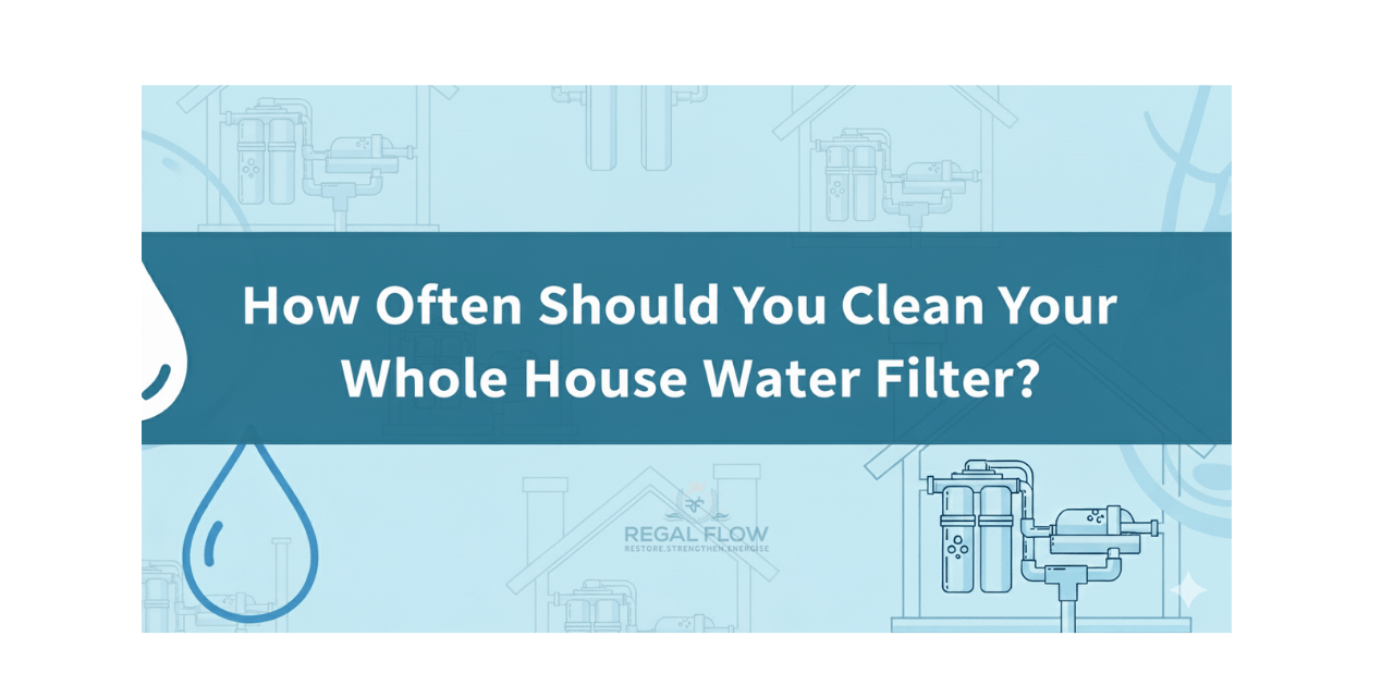 how often should you clean your whole house filter with regal flow logo
