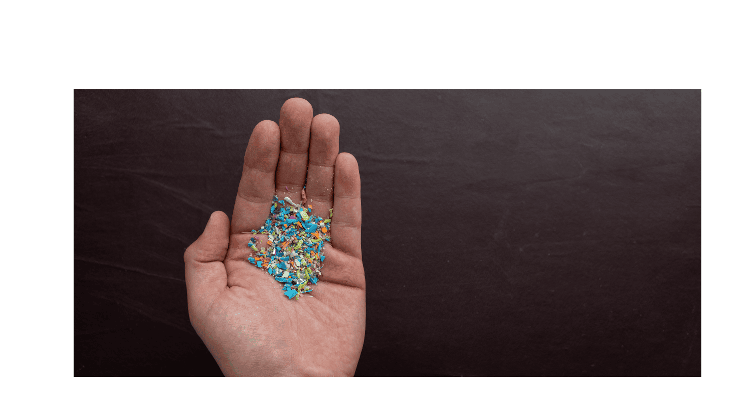 Microplastics in a hand