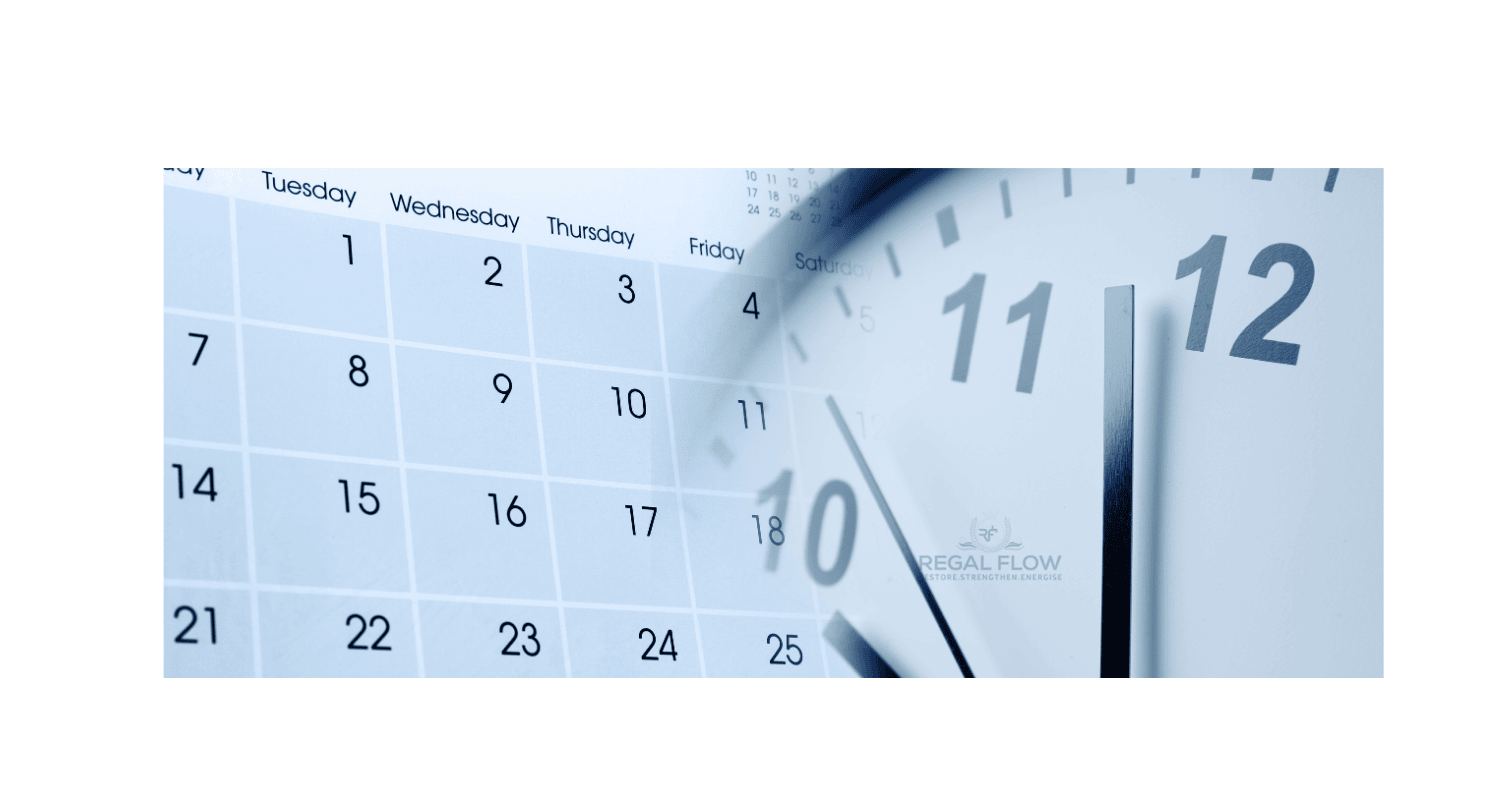 a calendar and clock