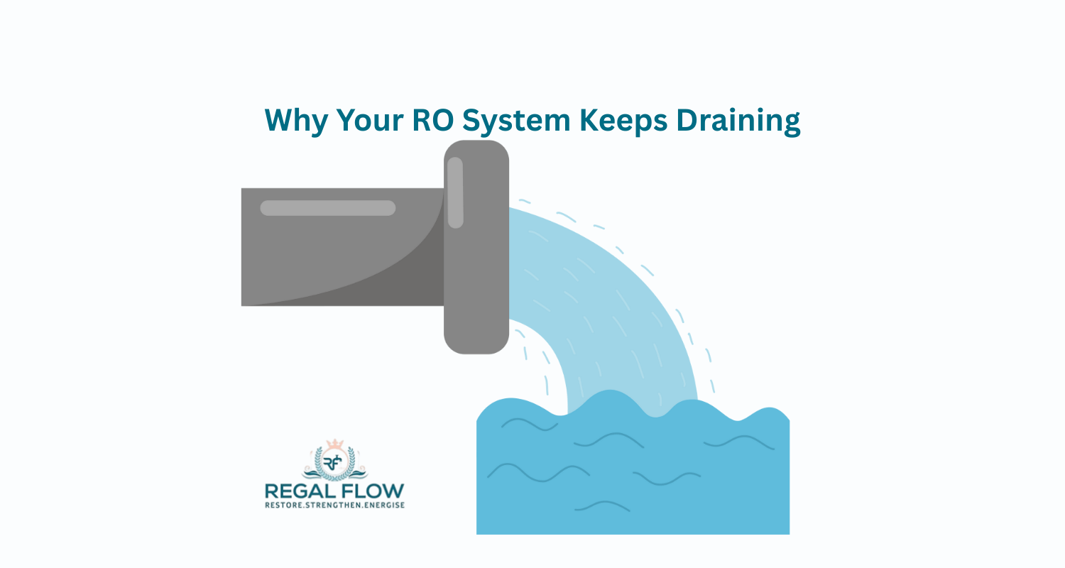 Why RO System is draining with a pipe leaking water