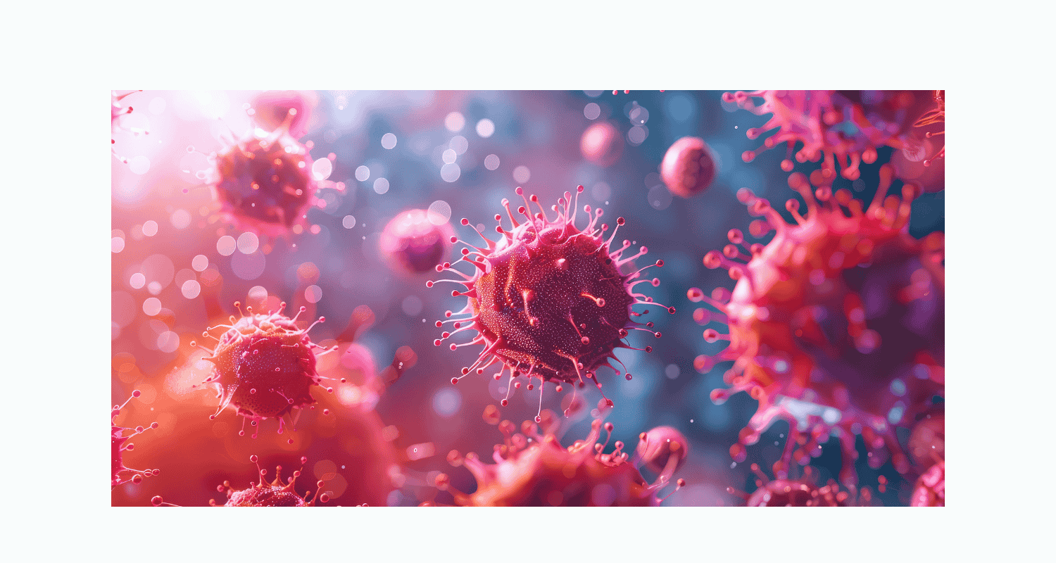Close up of viruses