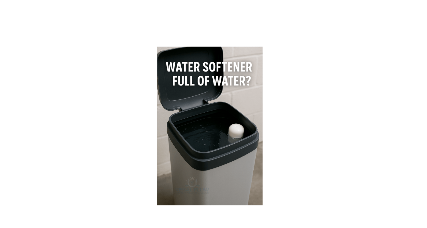 a water softener full of water