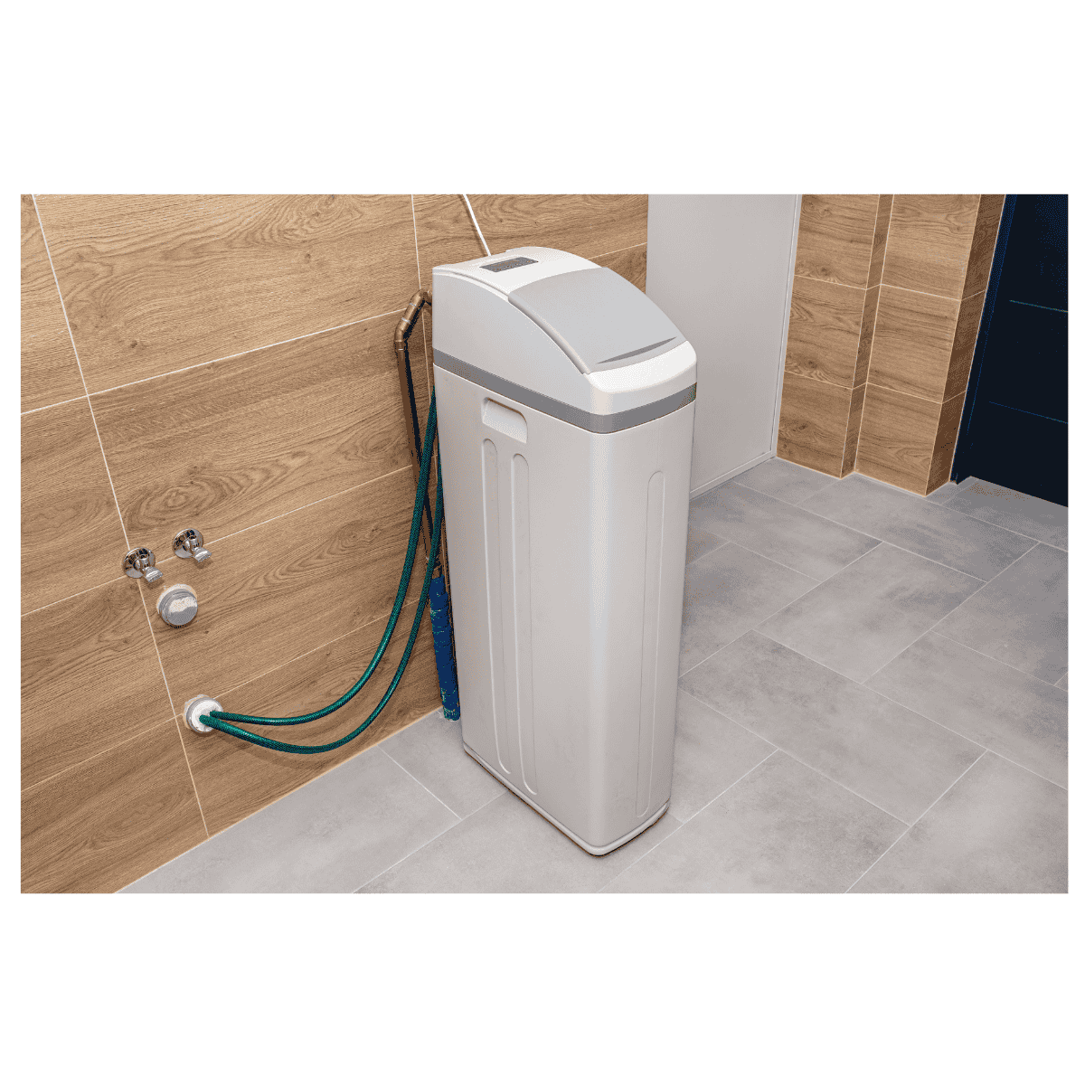 A Water softener installed