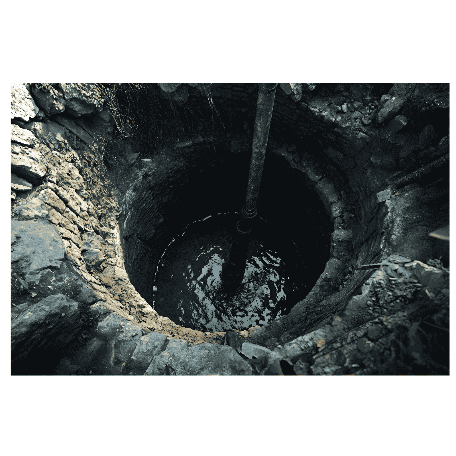 A well with water