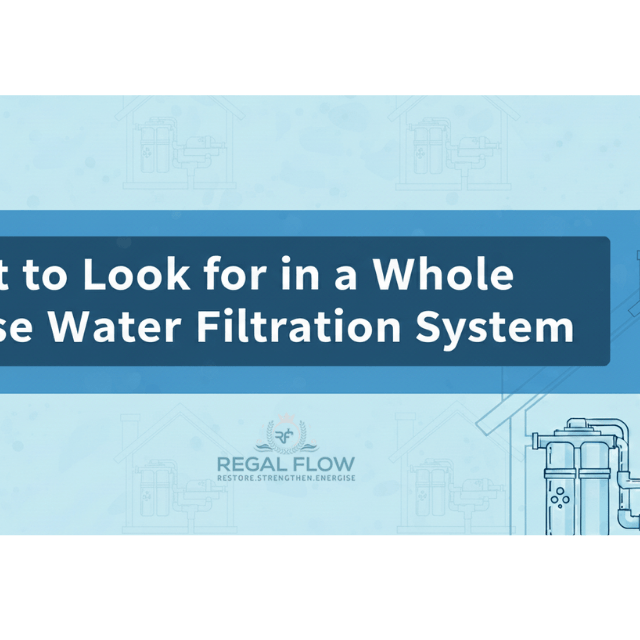 what to look for in a whole house water filtration system with regal flow logo