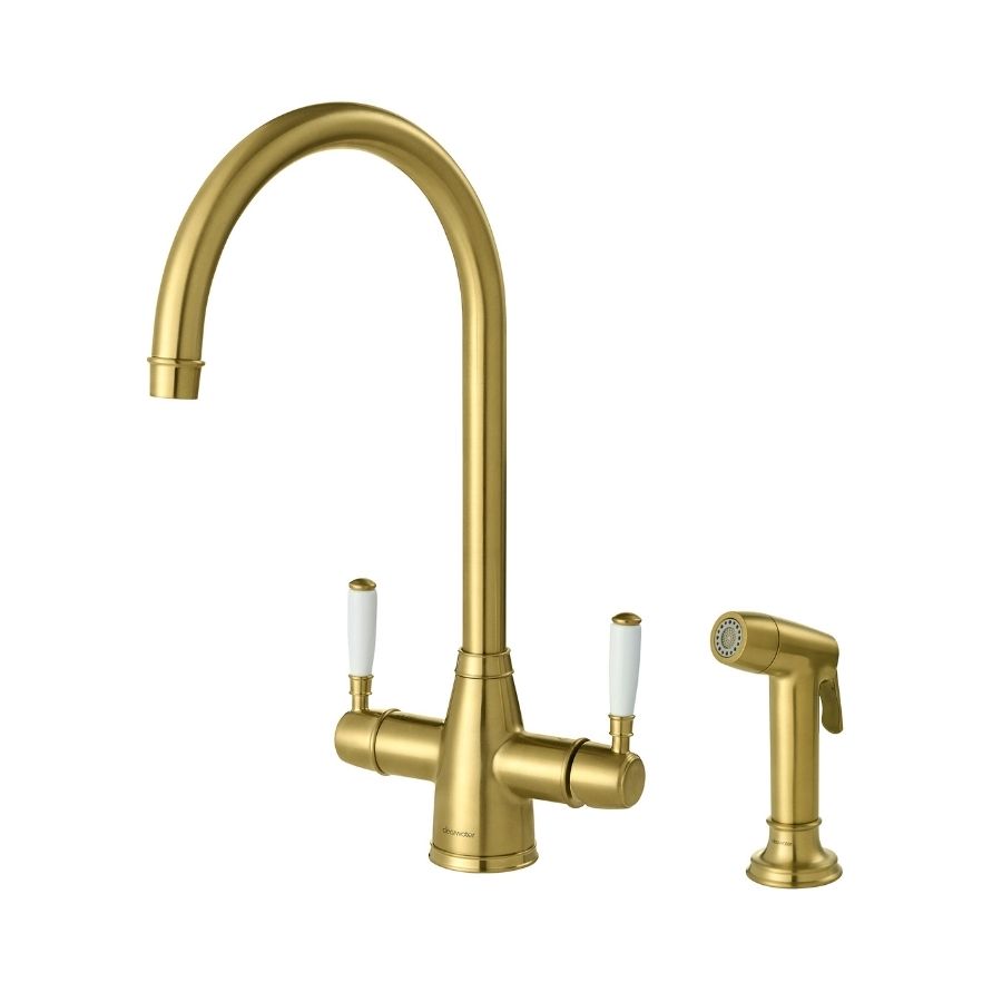 clearwater filter tap 4 in 1 brushed brass with hose
