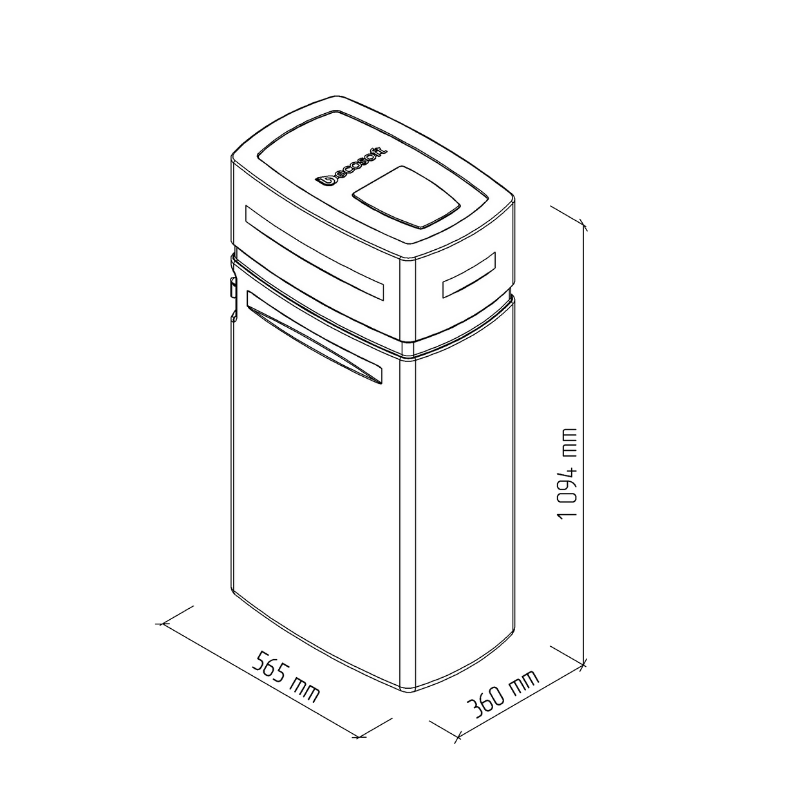 ecosoft water softener diagram and measurements