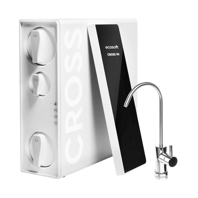 Under sink reverse osmosis system by Ecosoft with faucet