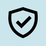 a shield with a tick in