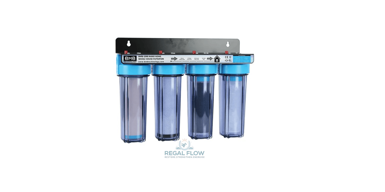 BMB Whole House filter set with regal flow logo
