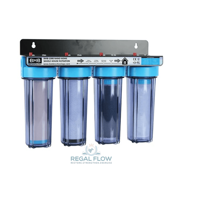 BMB Whole House filter set with regal flow logo