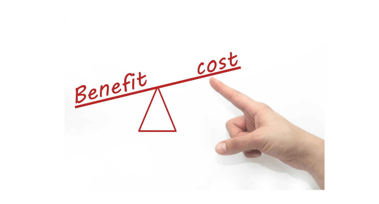 Benefit and costs see saw