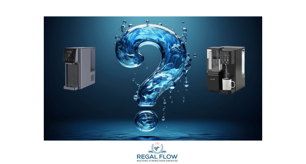 Question mark with two countertop dispensers