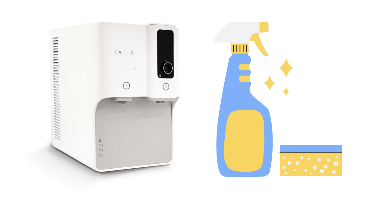 Countertop Water dispenser and cleaning items