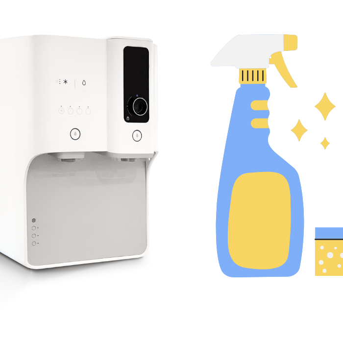 Countertop Water dispenser and cleaning items