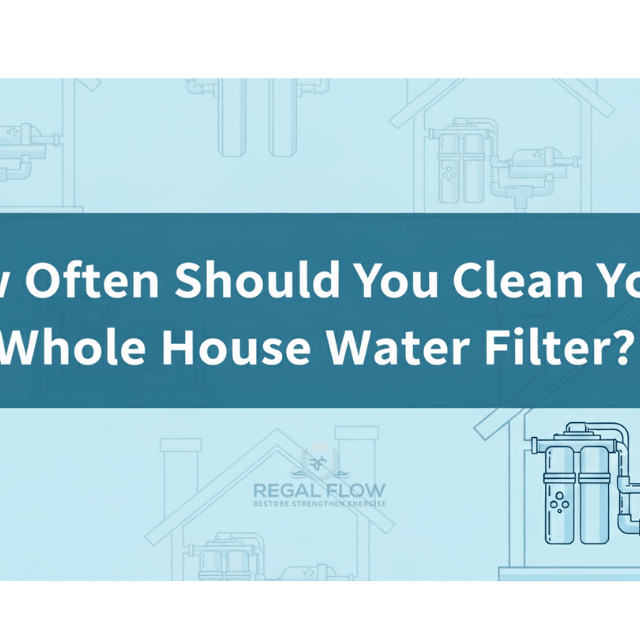 how often should you clean your whole house filter with regal flow logo