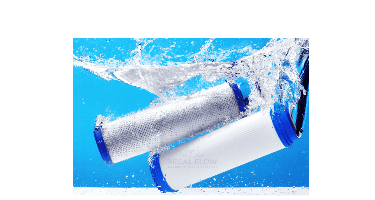 two water filters in water