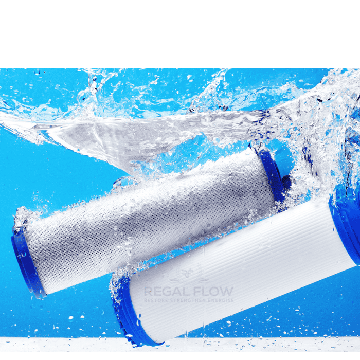 two water filters in water