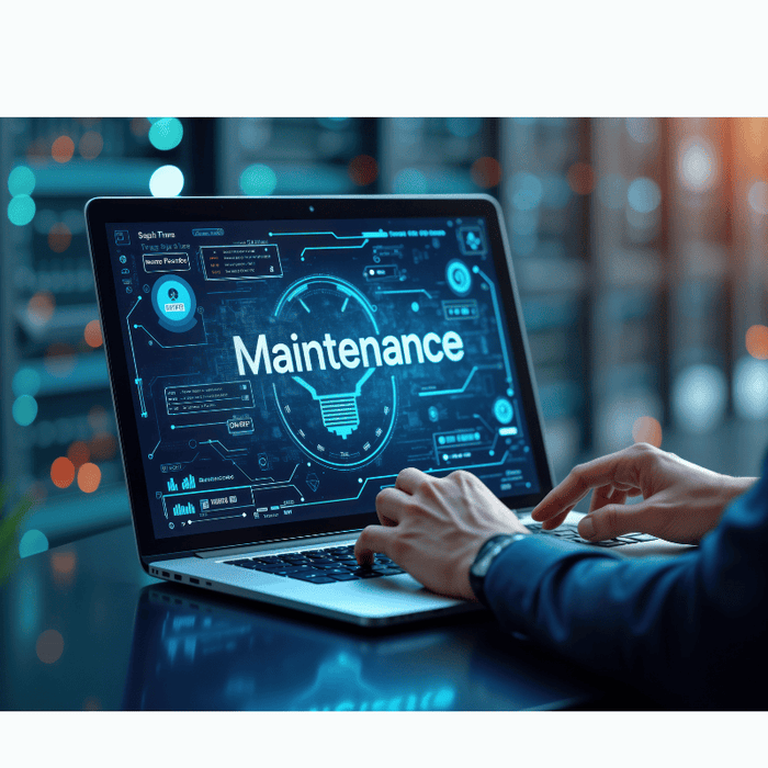 A computer being used with maintenance on for Reverse Osmosis