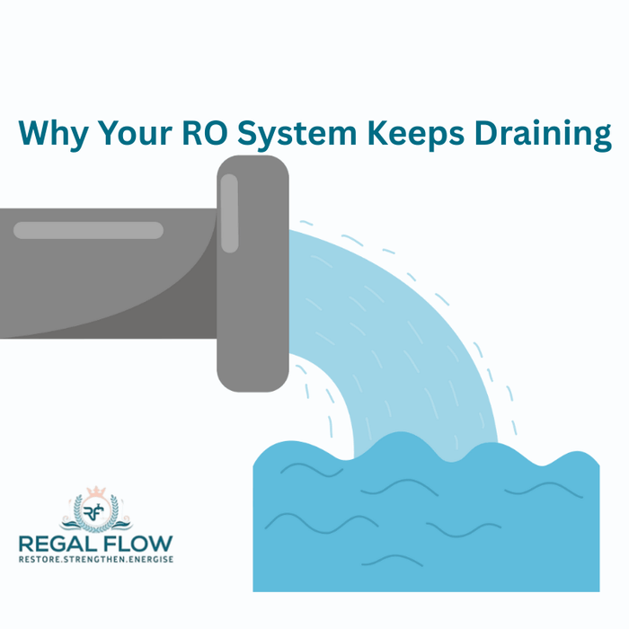 Why RO System is draining with a pipe leaking water