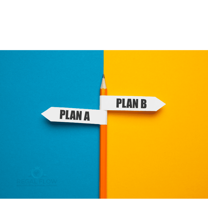 Plan a and plan b arrows pointing different directions