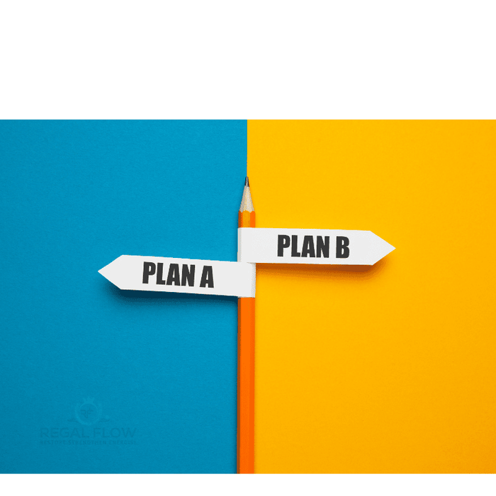Plan a and plan b arrows pointing different directions
