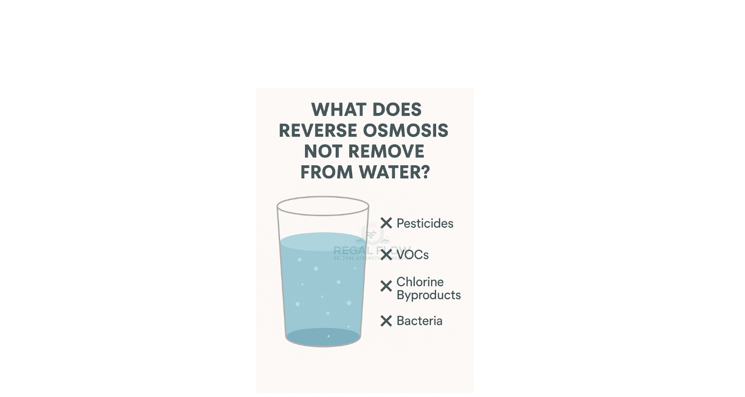A glass of water explaining what Reverse Osmosis does not remove