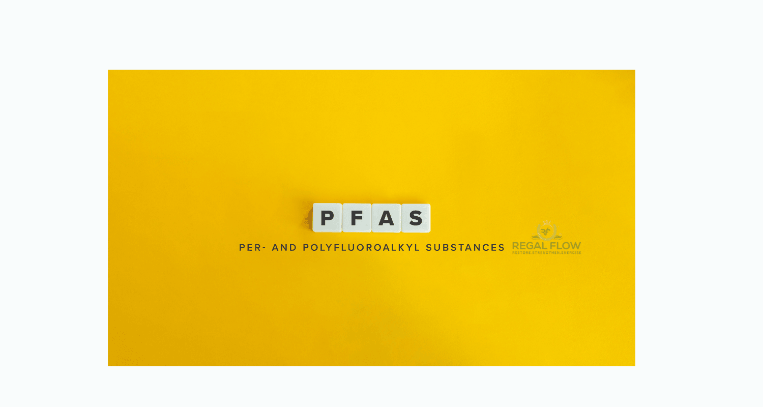 PFAS on a yellow background