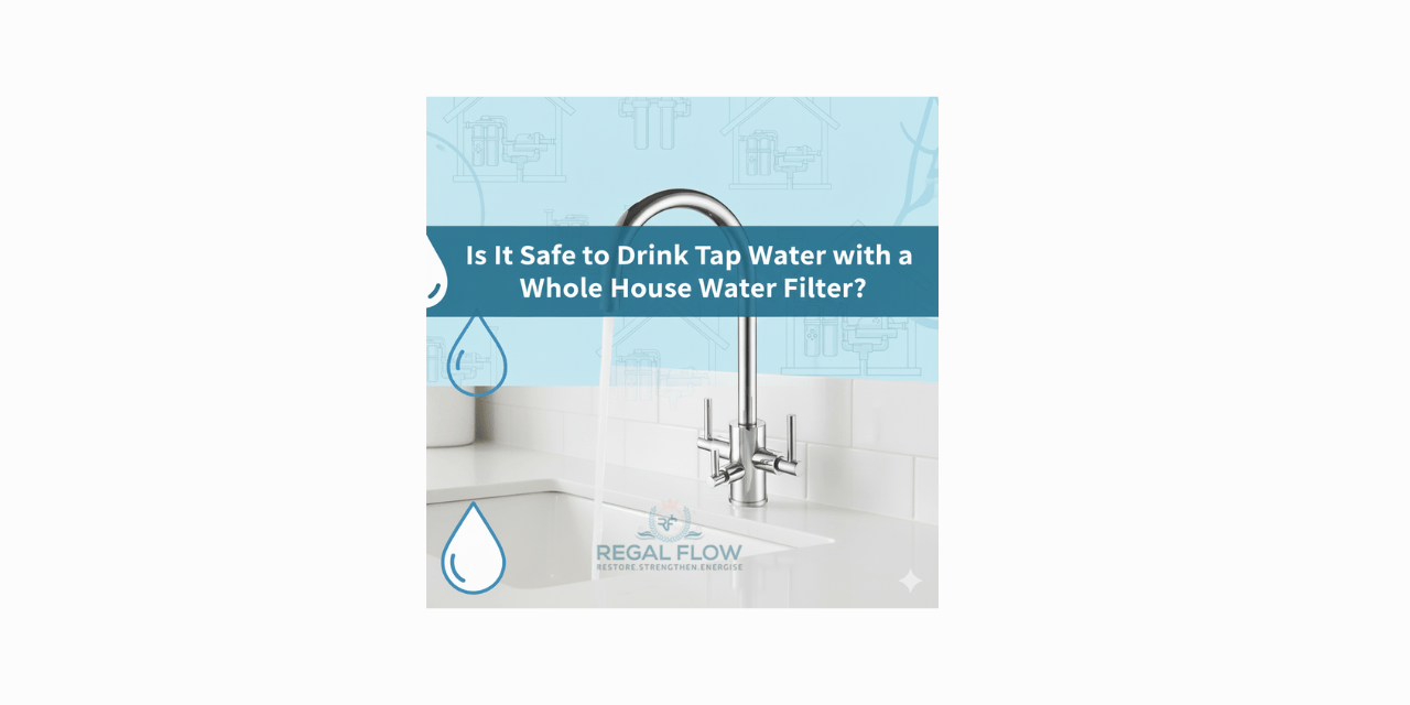 is tap water safe to drink with a whole house filter in front of a tap with regal flow logo