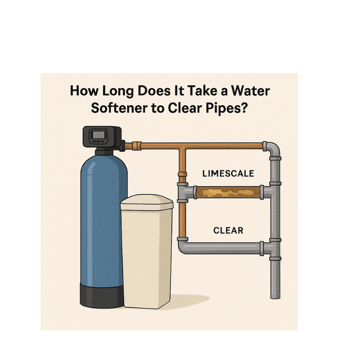 a water softener limescale graphic