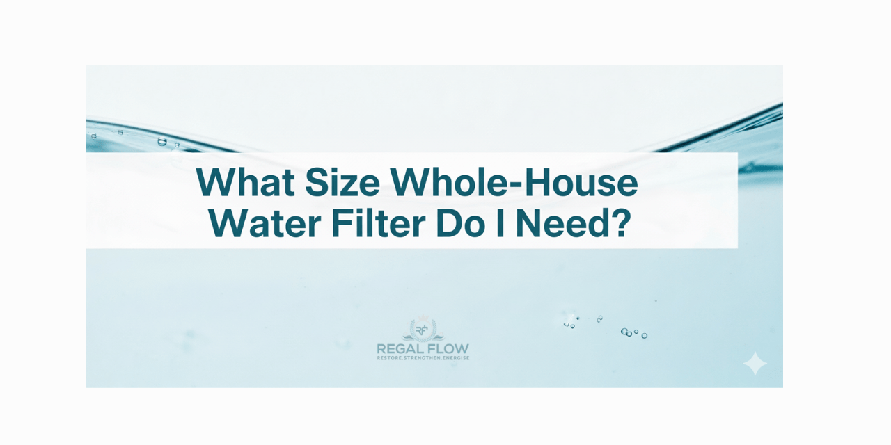 what size whole hous filter do i need with regal flow logo