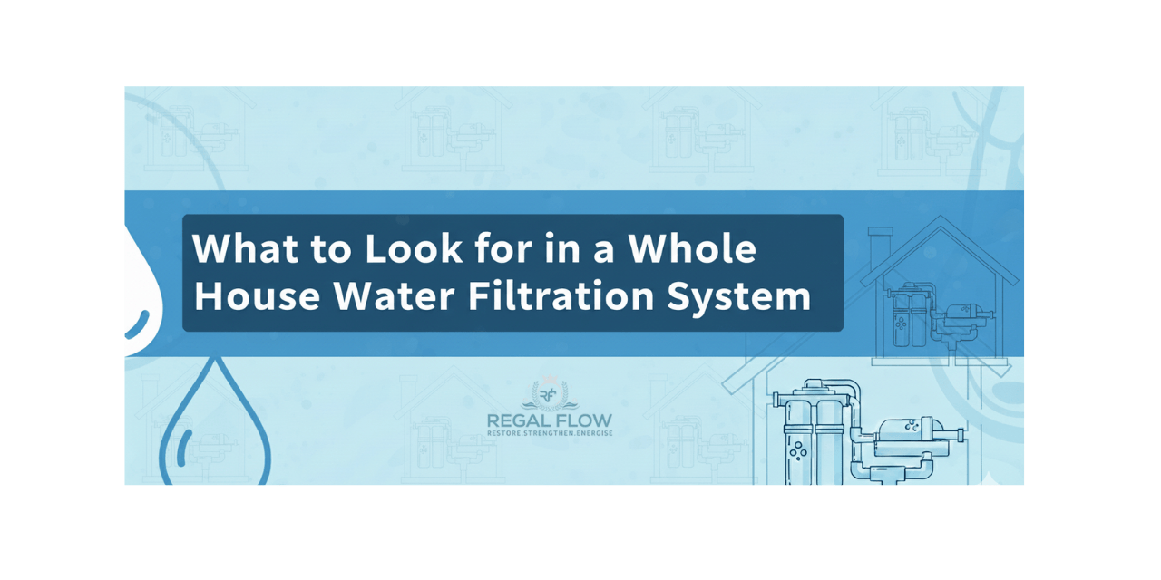 what to look for in a whole house water filtration system with regal flow logo