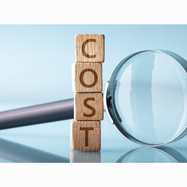 cost and magnifying glass