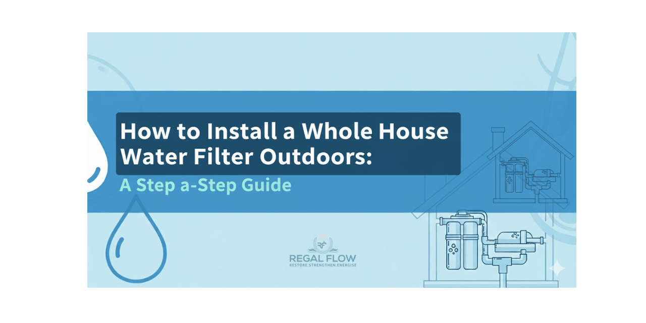 How to install a whole house water filter outdoors and regal flow logo