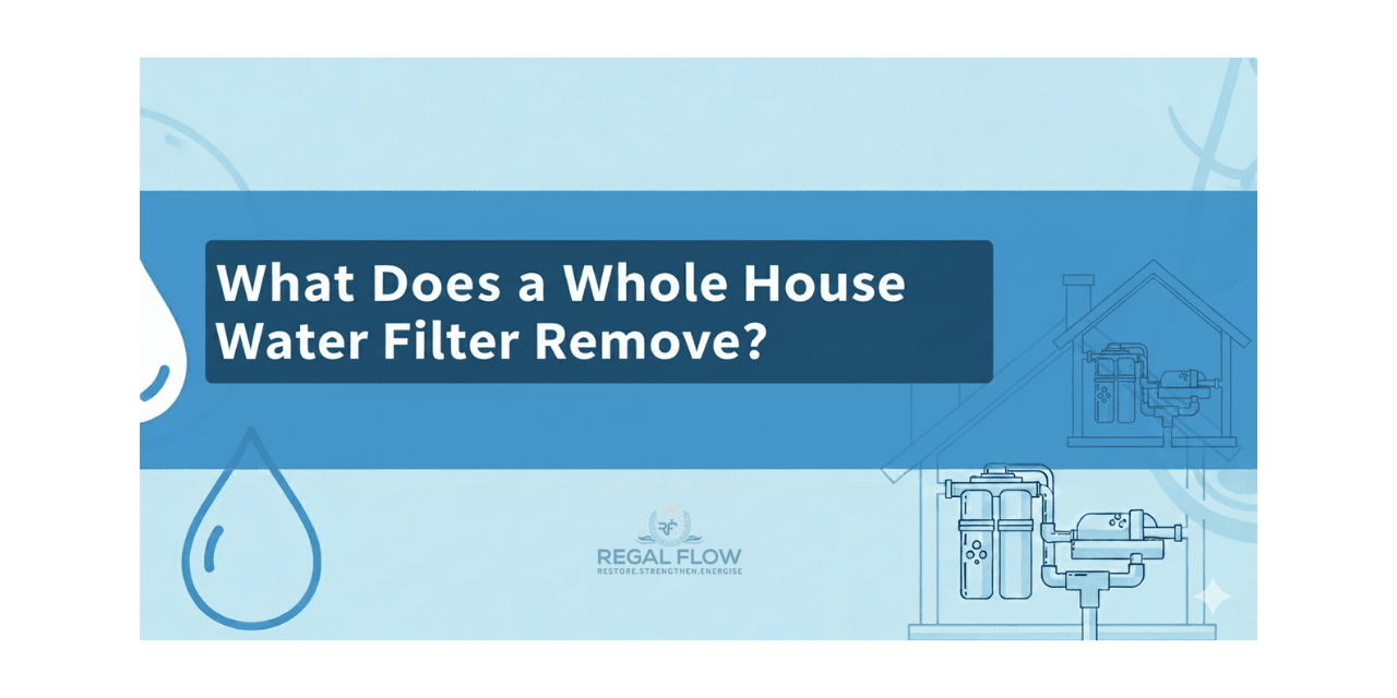 what does a whole house water filter remove with regal flow logo