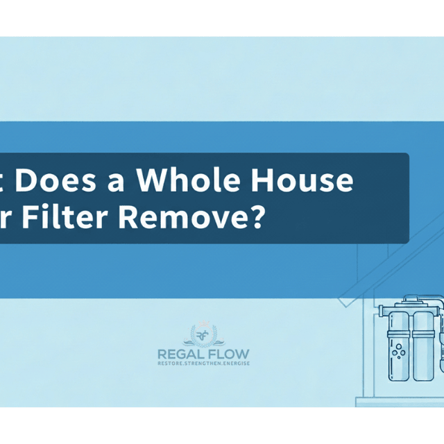 what does a whole house water filter remove with regal flow logo