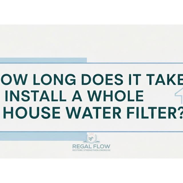 how long does it take to install a whole house water filter and regal flow logo
