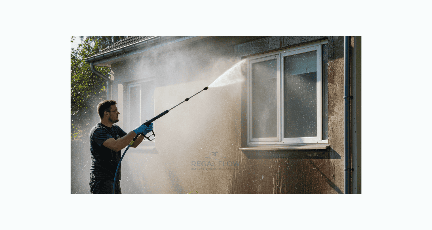 Window cleaner with jet wash