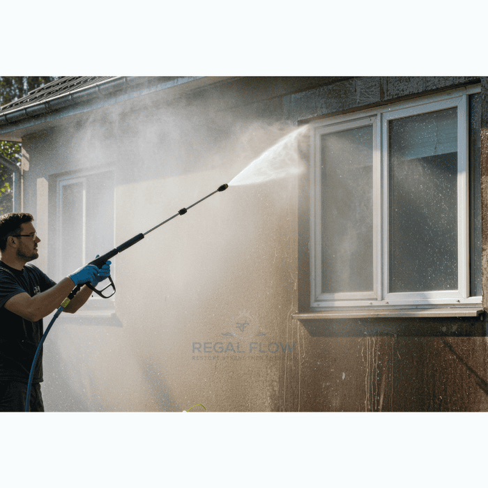 Window cleaner with jet wash