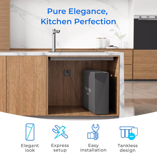 Waterdrop X16 under-sink RO filter with elegant kitchen design