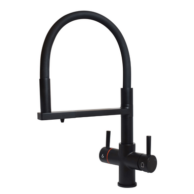 4in1 Black faucet on a white background