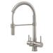 Milano 3 brushed steel 3-way mixer tap with flexible pull-down hose