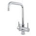 Acquapruo Monza 3 chrome 3-way kitchen tap with  spout and three levers