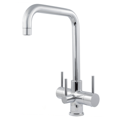Acquapruo Monza 3 chrome 3-way kitchen tap with  spout and three levers