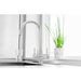 Acquapuro Verona 3 Lever chrome 3-way kitchen tap with curved spout for filtered and mains water