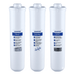 Three Aquaphor under sink filter replacements
 on a white background
