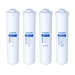 Four Aquaphor water filters on a white background