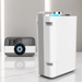 HEPA Air purifier devices on a white surface with a light gray background