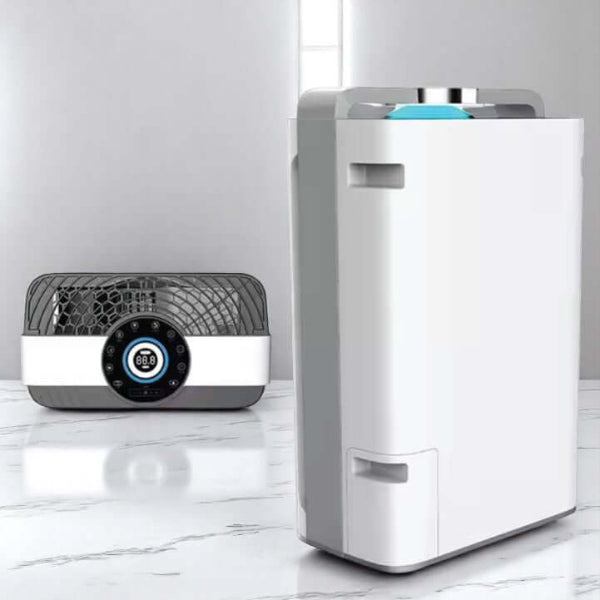 Modern air purifier with LED display and HEPA filtration for clean home air