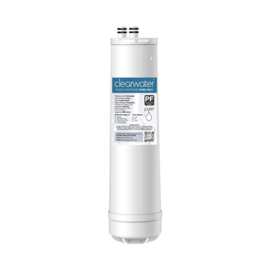 Clearwater water filter cartridge on a white background